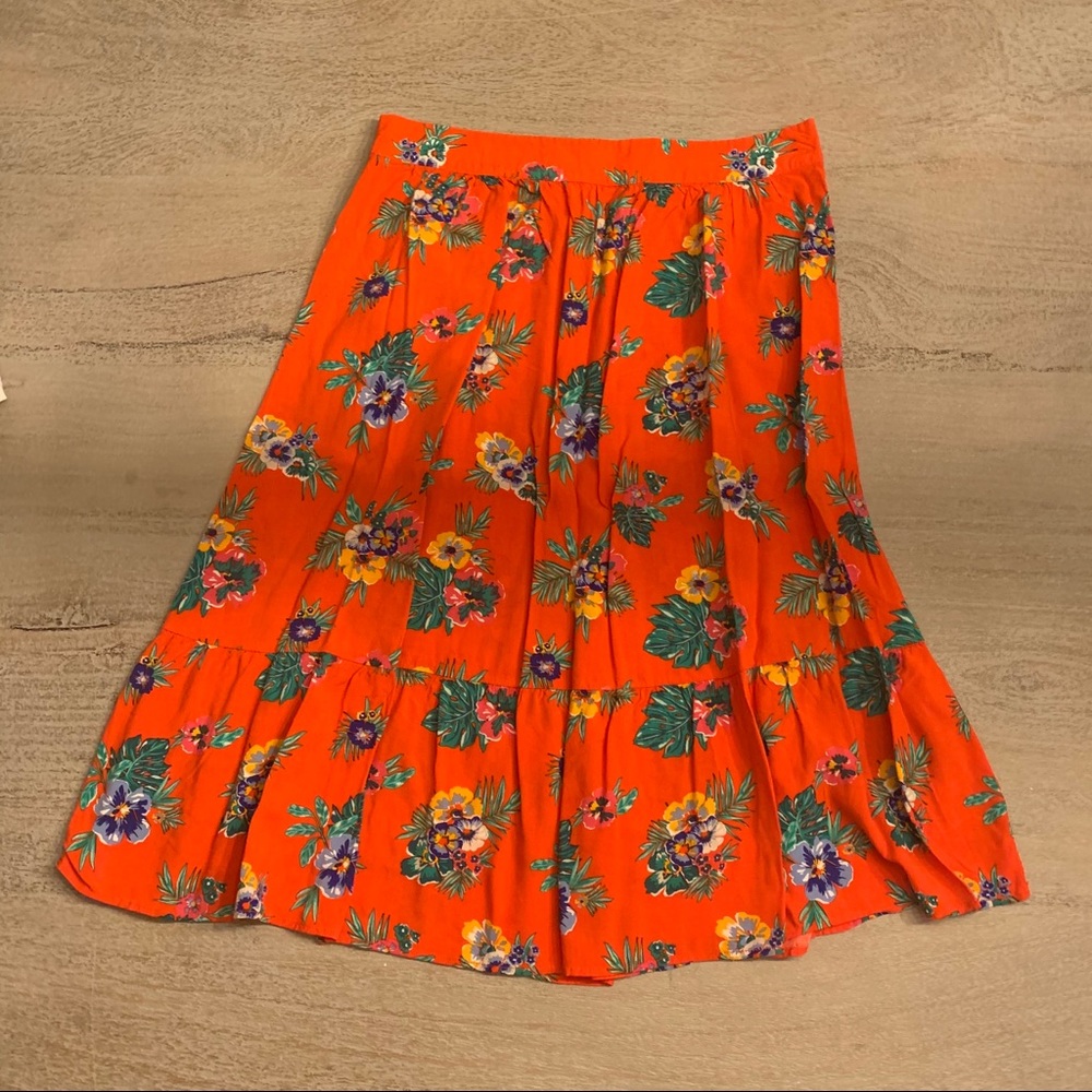 Old Navy Floral Midi Skirt